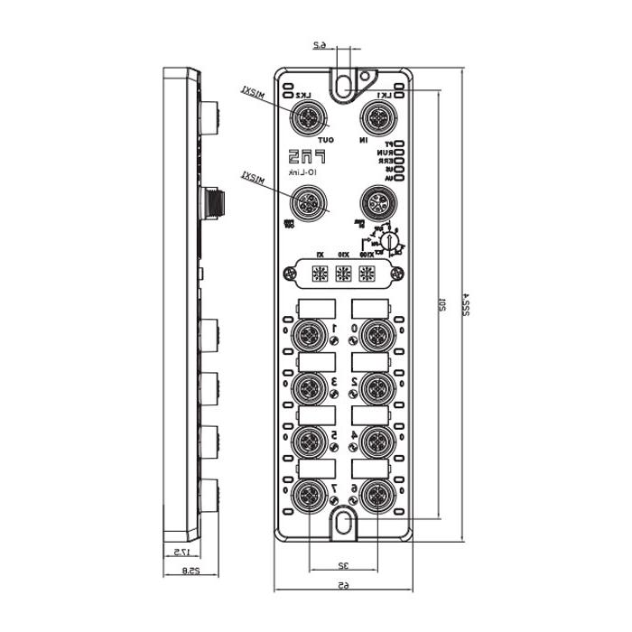 Supports EtherCAT protocol, 8-port, IO-Link Master, Class A, 006B11