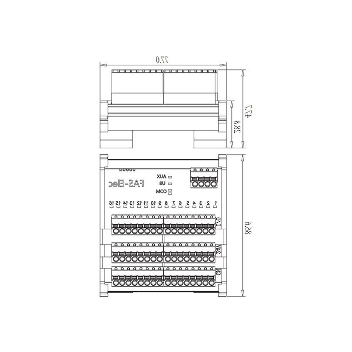 IP20， IO-Link集线器，PNP, 16DI，终端模块，00BH12S