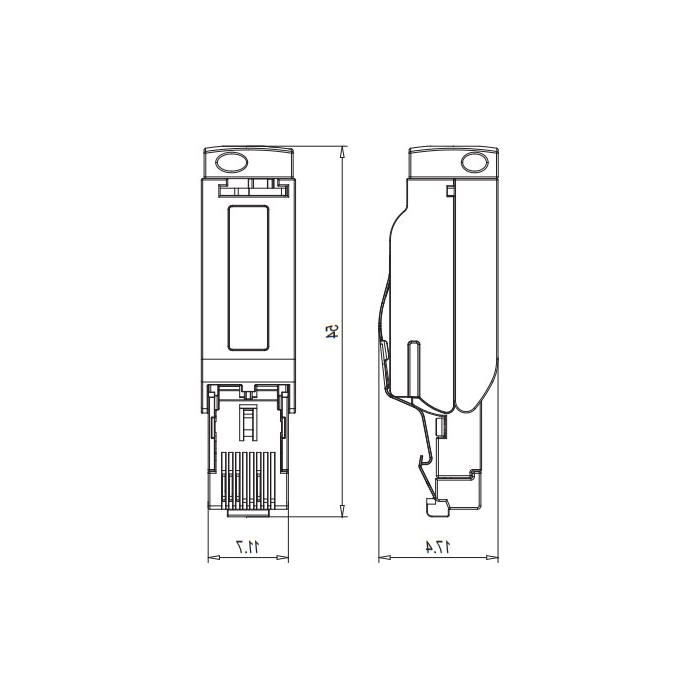 RJ45, straight male, insulation piercing connection technology, shielding, 0CF161 