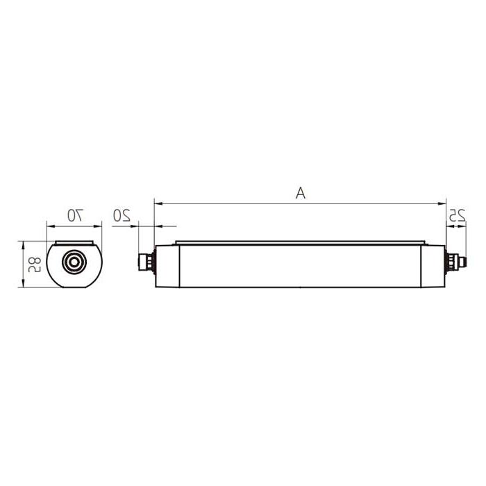 Power 20W, size A= 790mm x 70mm, MQAL-30-LDD, A70341